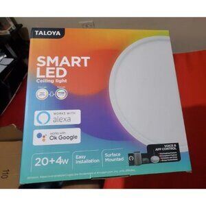 New Smart Ceiling Light Flush Mount LED WiFi,Compatible with Alexa Google